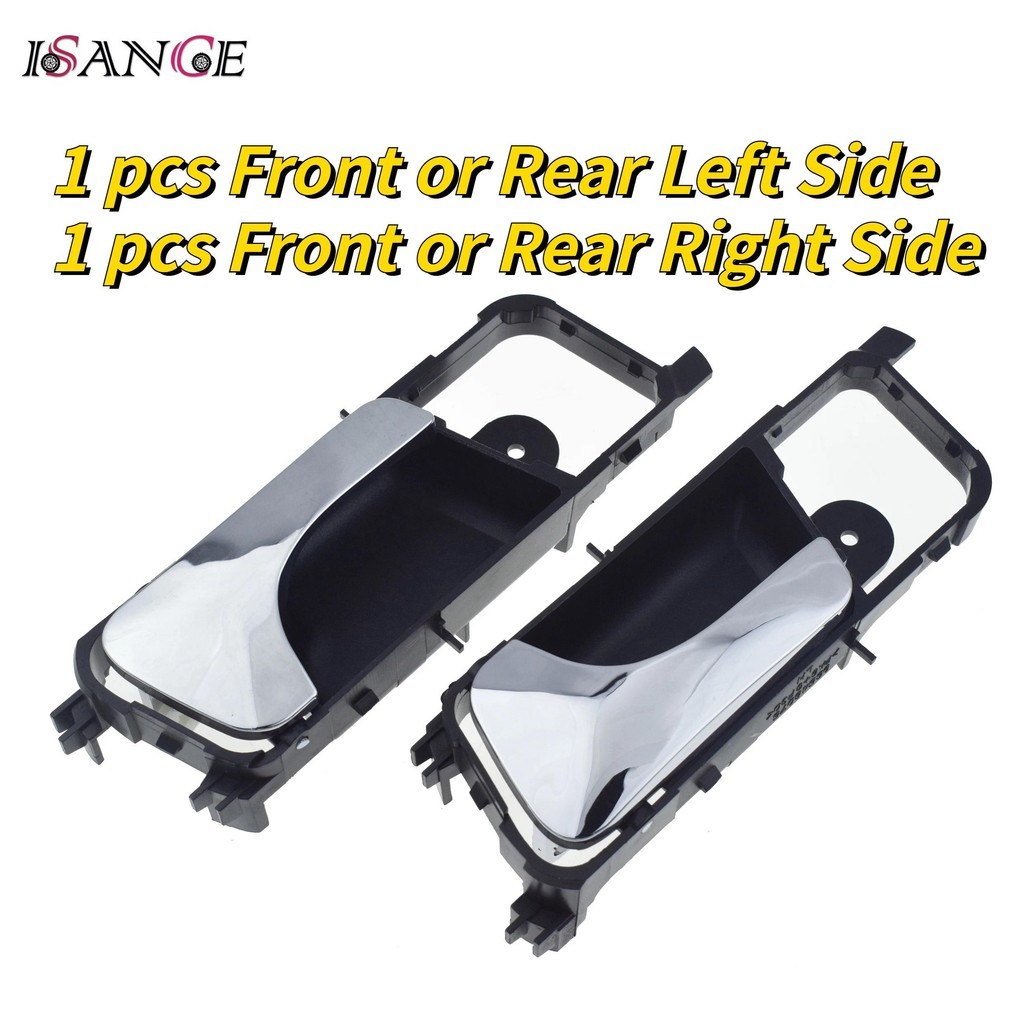 2 Chiếc Đen / Chrome Bên Trong Tay Nắm Cửa Phía Trước Phía Sau Trái Phải Cho Chevrolet Optra Excel L