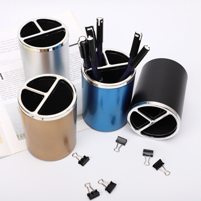 Sáng Tạo Nhựa Bút Đựng Để Bàn Lưu Trữ Riêng Biệt Bút Tròn Kinh Doanh Bút Giá Đỡ Bàn Học Sinh Bảo Quả