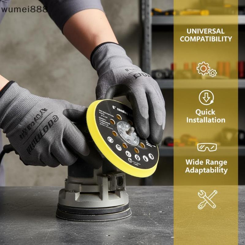 Wumei888 6 Inch 17 Lỗ Sander Baing Pad Cho Makita BO6030 BO6040 Cho Festool RO1 ES150 ET2 ES / ETS 1