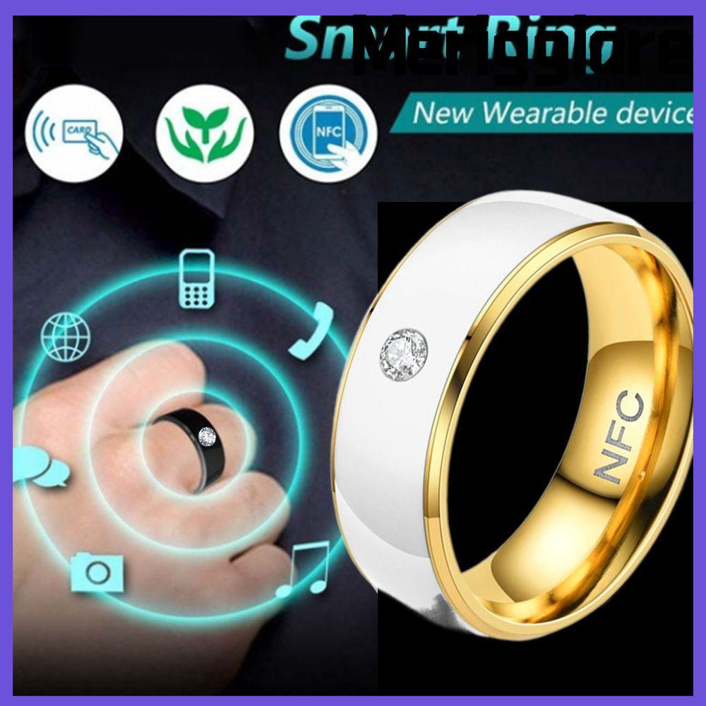 Nhẫn thông minh MERIGGIARE NFC, Nhẫn kỹ thuật số ngón tay đa chức năng Magic Wearable Connect Vòng đ
