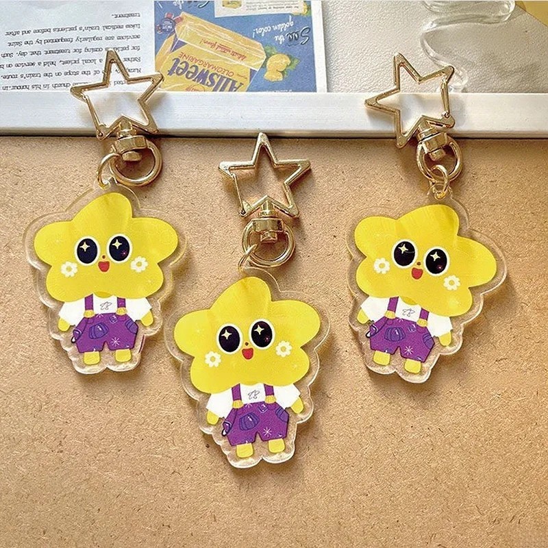 Móc khóa Acrylic Mica Aouboom Star hình ngôi sao dễ thương treo balo túi xách quà tặng phụ kiện tran