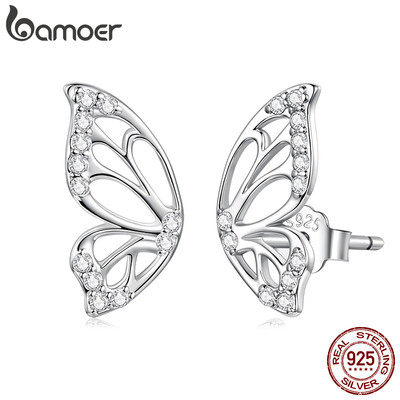 Bông tai bạc 925 thiết kế bướm dễ thương - Quà tặng cho nữ