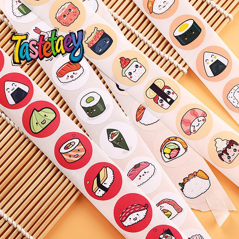 AdaChoi 1 Cuộn 2.5cm / 1inch Hoạt Hình Tròn Họa Tiết Sushi Stier Sinh Nhật Trang Trí Đám Cưới Stier 