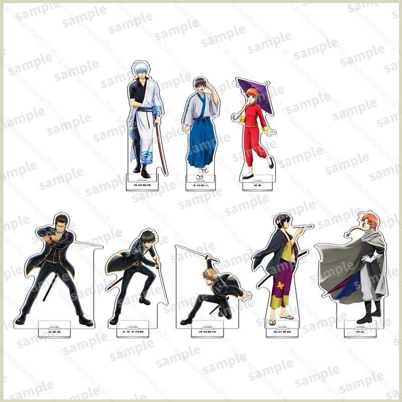DC3 Gintama Gintoki Sakata Kagura Toshiro Hijikata Acrylic Đứng Tấm Giá Đỡ Đăng Ký Anime Hình Đồ Chơ