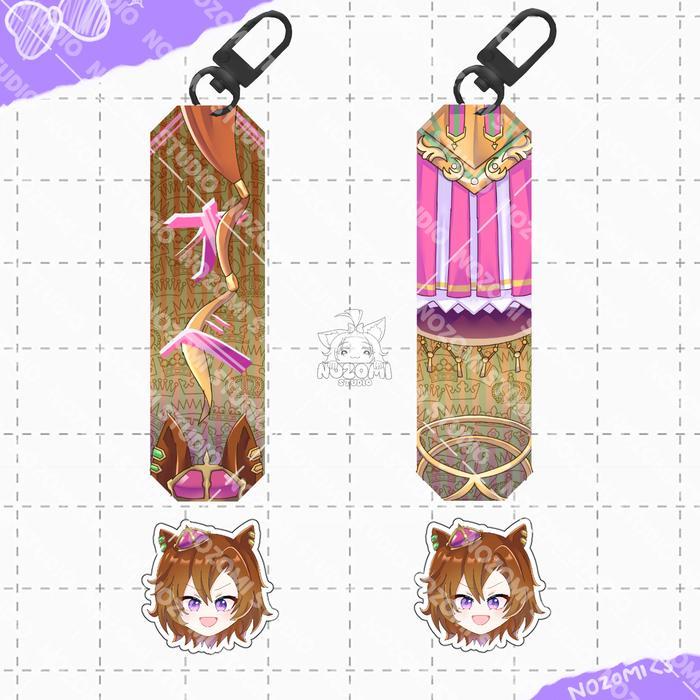 Ganci / Gantungan Kunci / Keychain Akrilik Typography ANIME UMA MUSUME T.M OPERA O