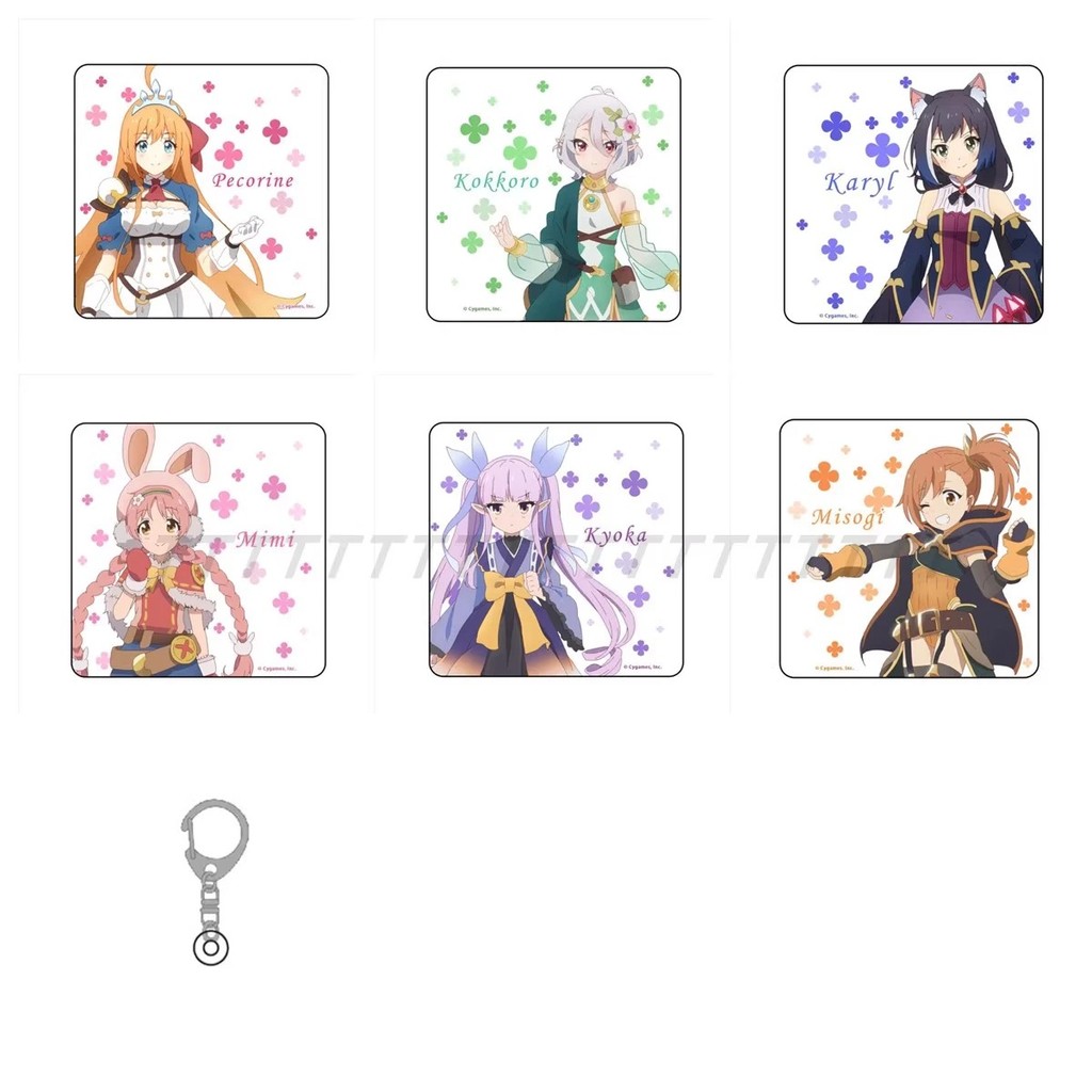 Móc khóa Anime Princess Connect Re Dive Priconne Acrylic Mica nhân vật Pecorine Kokkoro Karyl Kyaru 