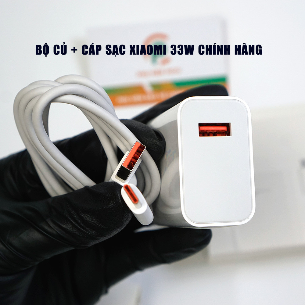 Bộ sạc Xiaomi 33W Quick Charge 3.0 - Củ sạc nhanh Xiaomi và cáp type C / Củ sạc Xiaomi Quick Charge 