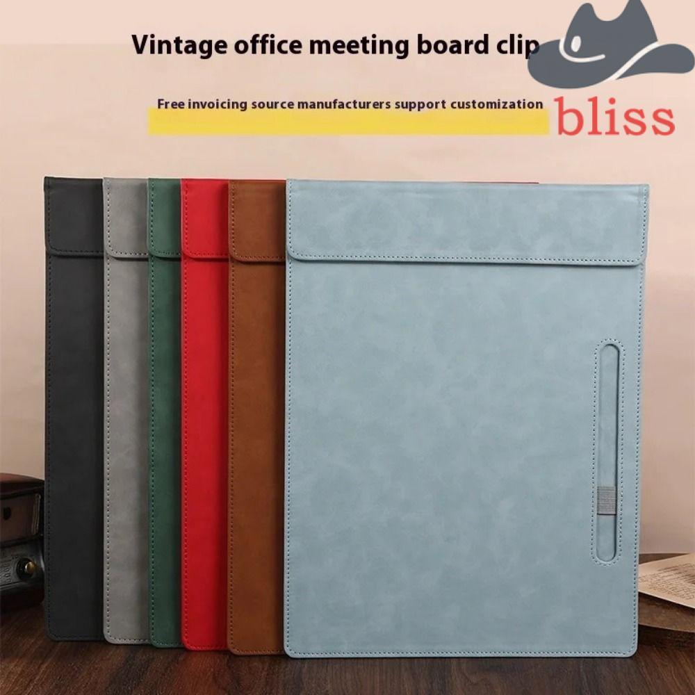 Thư mục tập tin BLISS, Kẹp viết bằng da PU, Kẹp Menu thư mục a4 Bền với bút Chèn thư mục giấy Học si