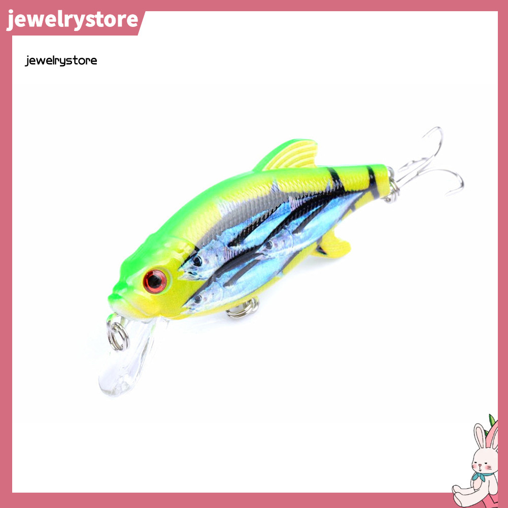 JET 8cm 3D Mắt Sơn Bionic Wobbler Bơi Minnow Mồi Câu Cá Nhân Tạo Mồi Cứng