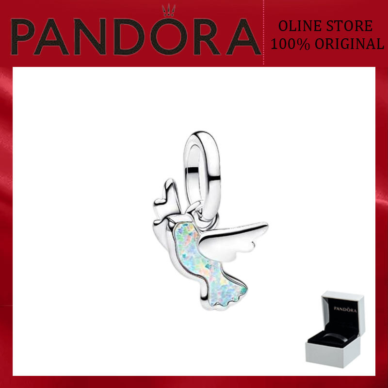 Trang sức bạc S925 White Dove Mini Dangle Charm - Quà Tặng Sinh Nhật