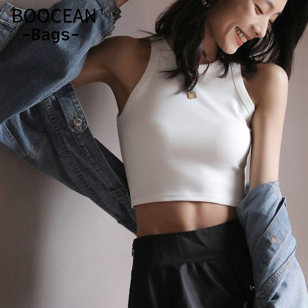 Áo tăng mùa hè BOOCEAN, áo sơ mi cami không tay và crop top dành cho nữ