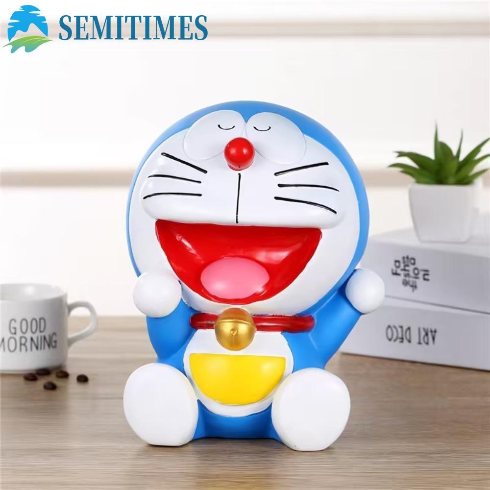 LUNAEDGE Doremon Heo Đất, Tiết Kiệm Xe Tăng Hình Mô Hình Hộp Đựng Tiền Đôrêmon, Hộp Đựng An Toàn Hoạ
