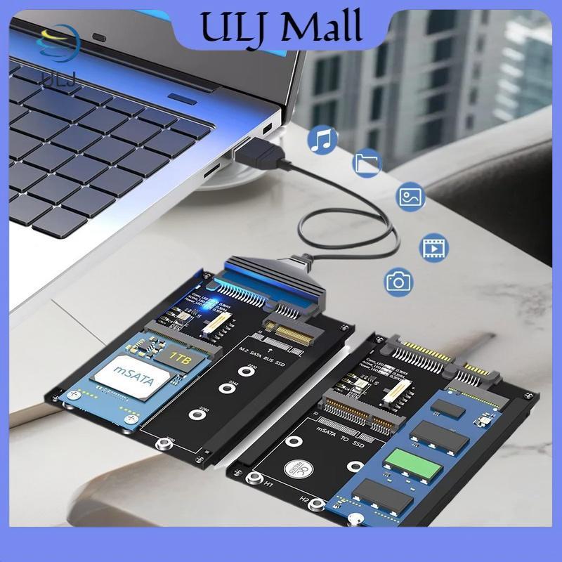 ULJ 1 Bộ 2 trong 1 MSATA M.2 NGFF Sang SATA USB Adapter Riser Card M.2 NGFF Sang SATA Adapter MSATA 
