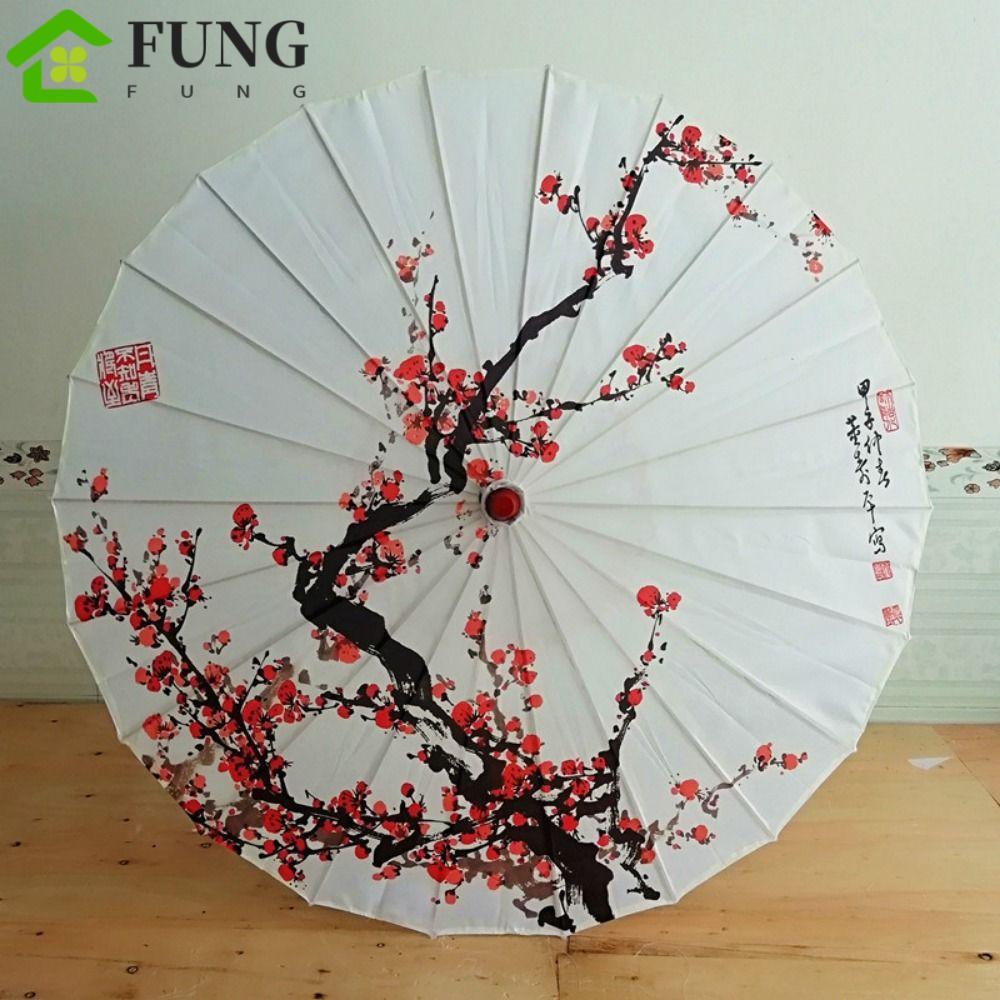FUNG Lụa Vải Nữ Ô Dù, Trang Trí Chống Mưa Cổ Vũ Dù, Cổ Điển Chống Thấm Nước Handmade Trung Quốc Dầu 