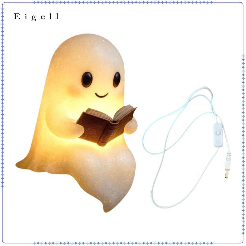 Đèn đọc sách ma Halloween, Mới lạ, Trang trí Halloween, Đèn ngủ ma Halloween kèm sách cho phòng học,