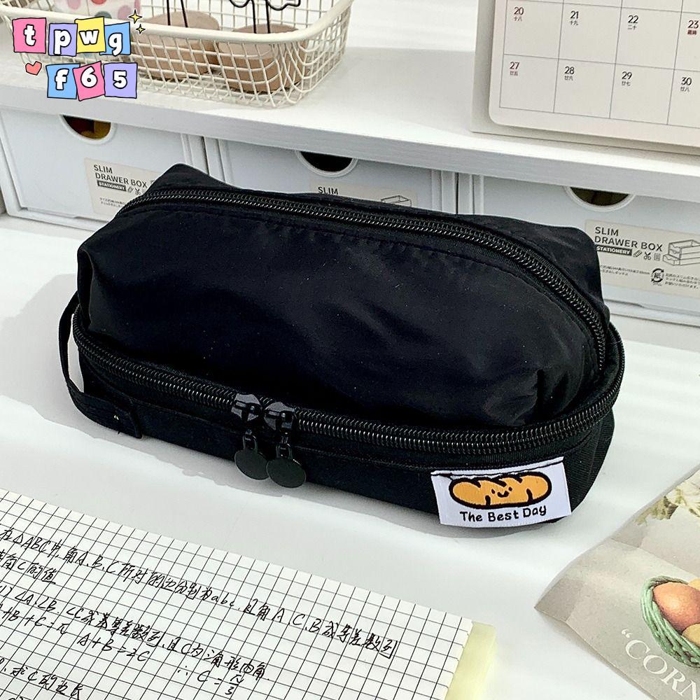 Túi đựng bút TPWGF65, Thiết kế lật Bút chì màu đen, Chất lượng cao Dung tích lớn Trở lại trường Quà 
