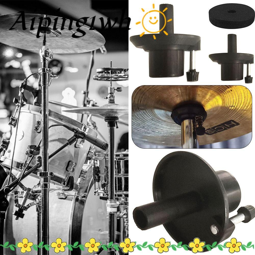 AIPING Cymbal Đứng Bộ Trống Cao Su Đen Cymbal Đứng Giá Đỡ Nhạc Cụ & Bánh Răng Tom Cymbal Đứng