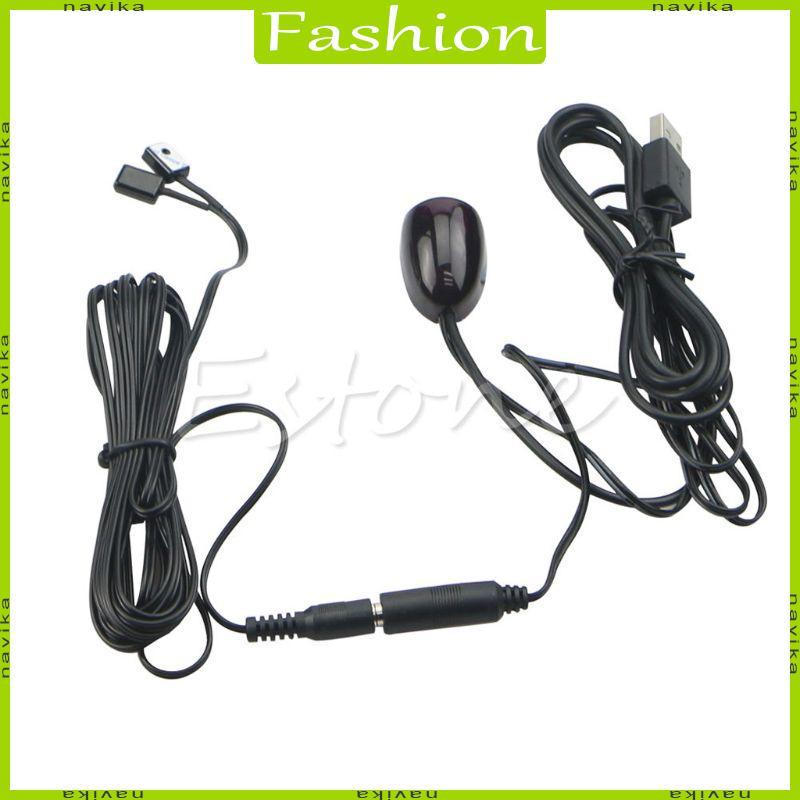 NA IR Hồng Ngoại Điều Khiển Từ Xa Thu Mở Rộng USB Adapter IR Repeater 1x Thu 2x Bộ Phát Cho TV DVD N