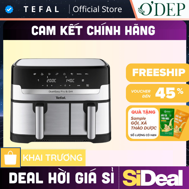 Nồi chiên không dầu Tefal 8.3 lít EY905D10 - SIDEAL SIA