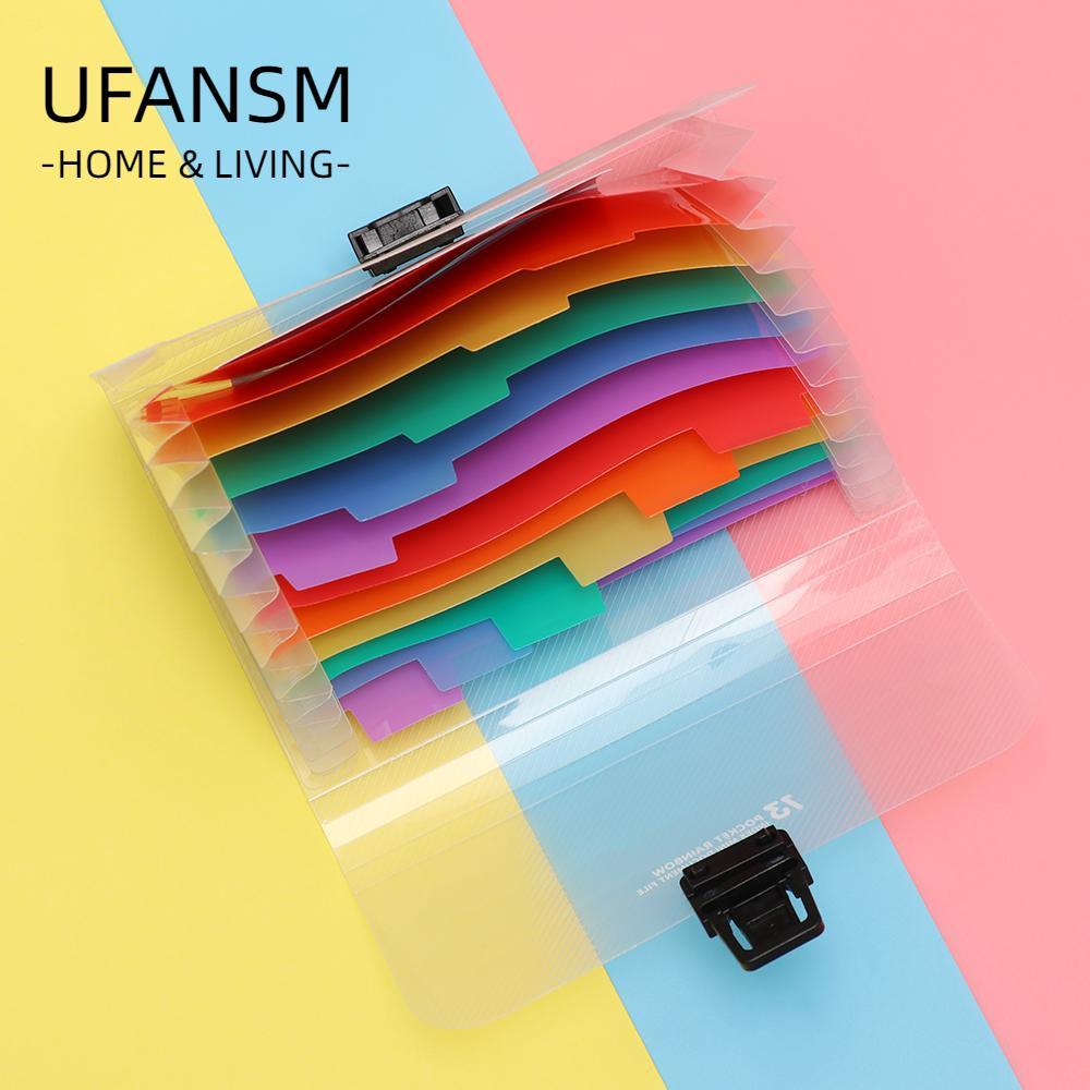 UFASM A6 File Folder File School Fashion 13 Pockets