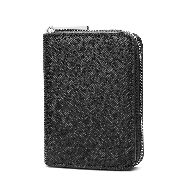 Short Mini Men's Wallet Card Holder Zipper Handheld Coin Purse Short Mini Men's Wallet Card Holder Z