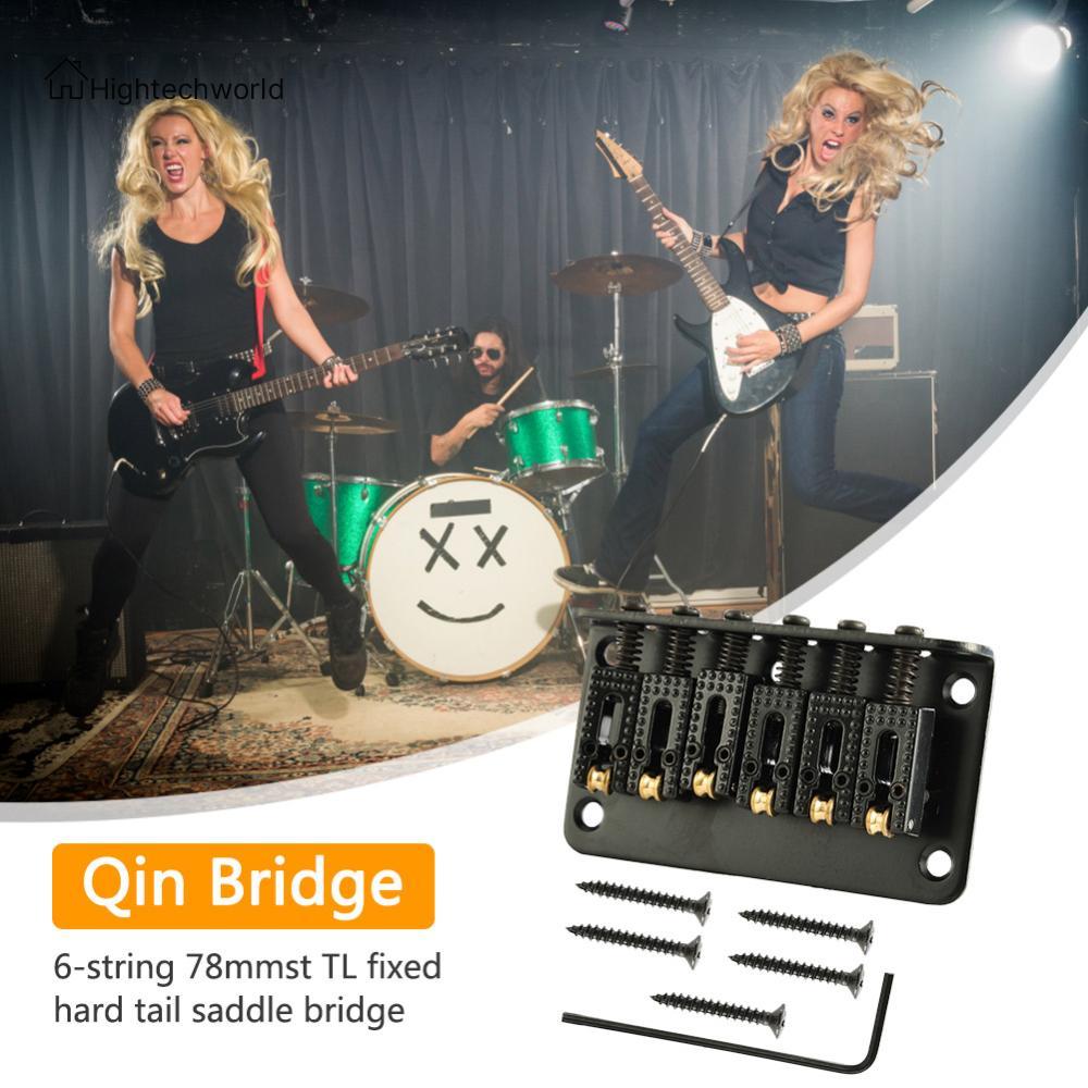 6 Dây 78mm Đuôi Cứng Yên Xe Cầu Tải Trên Kim Loại Guitar Cầu Đuôi Phụ Kiện Đàn Guitar Điện Phụ Kiện 