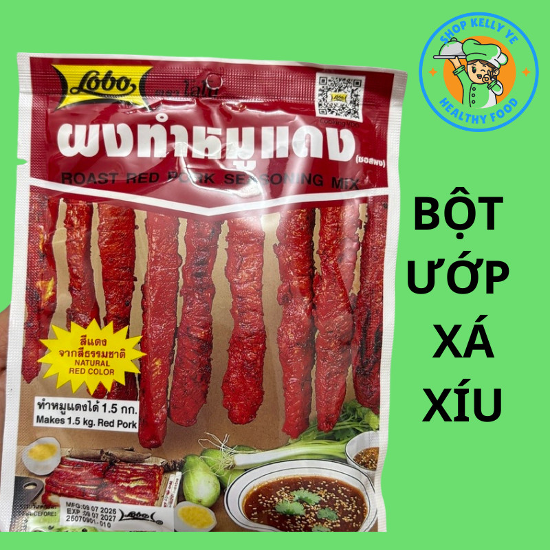 Bột gia vị làm xá xíu, bột ướp thịt nướng thơm ngon lên màu đẹp hiệu Lobo Thái Lan (gói 100g) - Shop