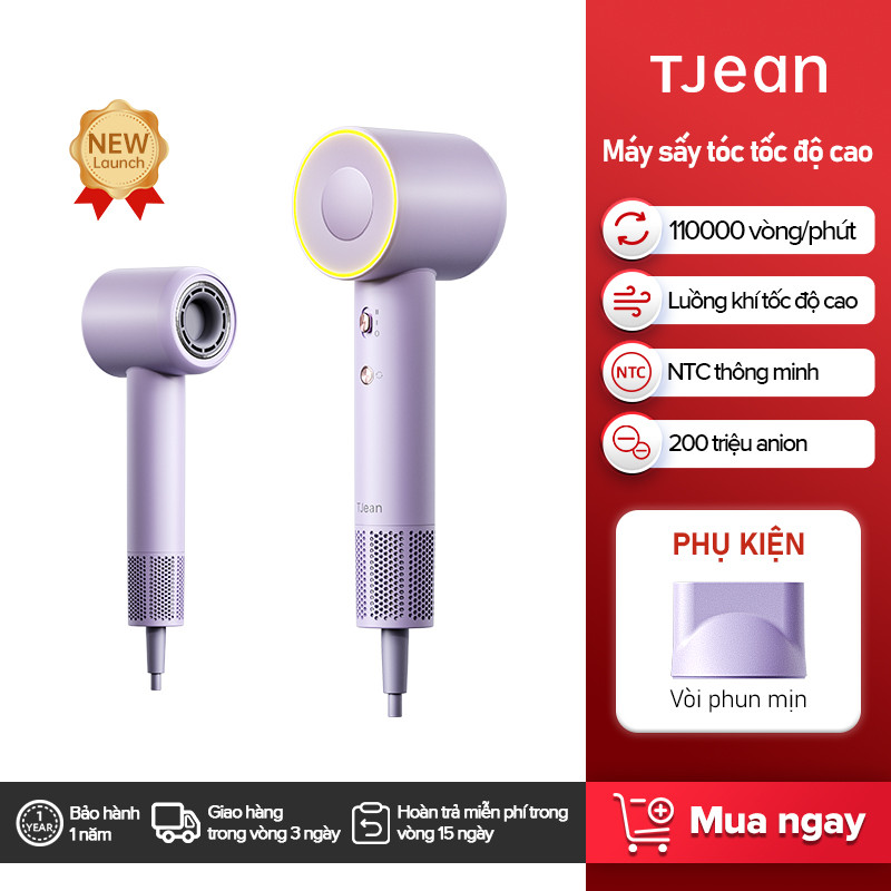 TJean  Máy sấy tóc ion âm tốc độ cao  2 chiều công suất cao sấy tóc nhanh