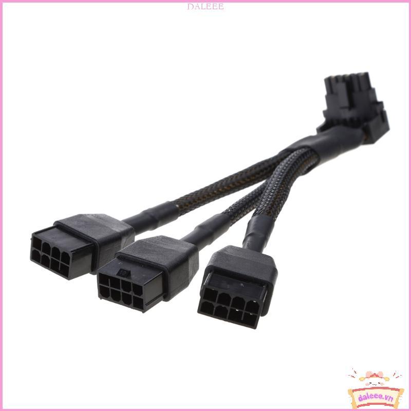 DALE 3x8pin sang 16Pin 12 + 4Pin GPU Bộ chuyển đổi cáp Dây nguồn để quản lý không gian