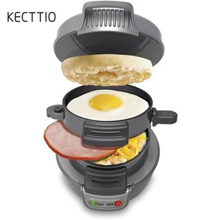 Máy làm đồ ăn sáng Mini KECTTIO, Đĩa chống dính bằng điện Máy làm bánh mì kẹp đa chức năng, Máy làm bánh Sandwich 220V 110V cầm tay Phích cắm EU