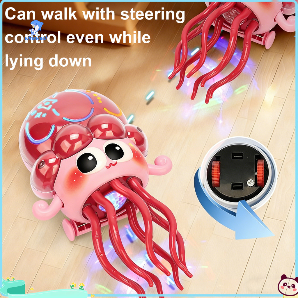 Wirlsweal Light-up Octopus Toy Kids Dancing Octopus Electric Dancing Jellyfish Toy có đèn Led Âm nhạ