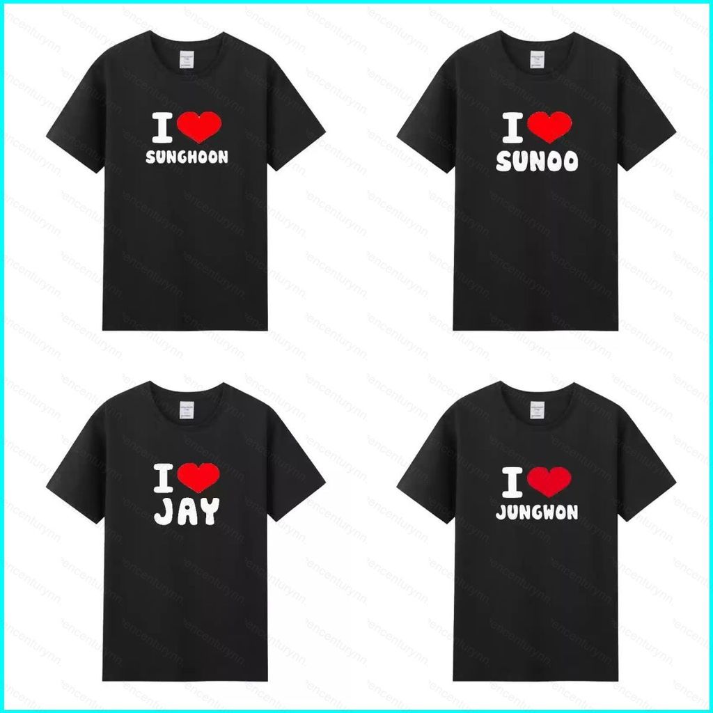 Áo thun mùa hè tay ngắn GN ENHYPEN - Members Lee Heesung, Jung Won, Jake