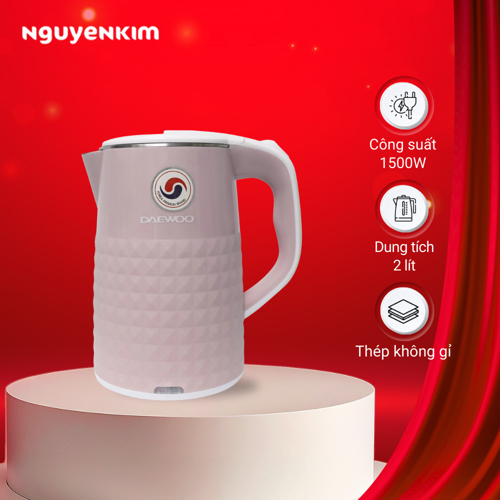 [NGỪNG BÁN] Bình đun siêu tốc Daewoo 2 lít DEK-MF180