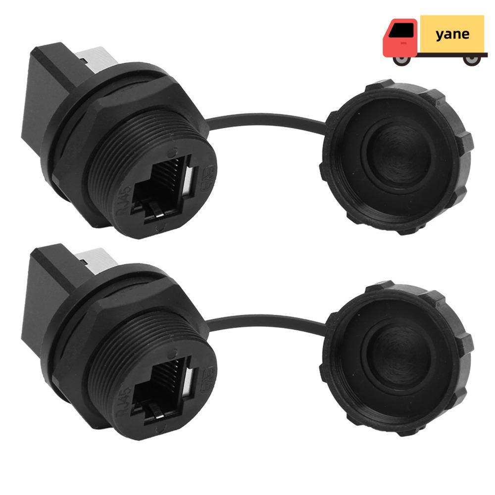 Bộ chuyển đổi RJ45 2 CÁI YANE, RJ45-180 chống nước° Đầu nối RJ45, Cáp tiêu chuẩn gắn bảng điều khiển