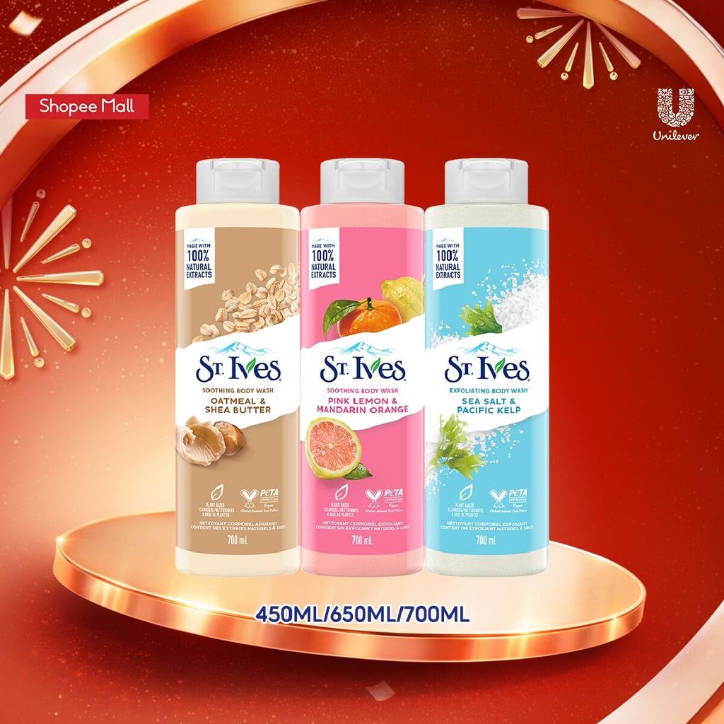 Sữa tắm dưỡng da St.Ives (tùy chọn size và mùi)