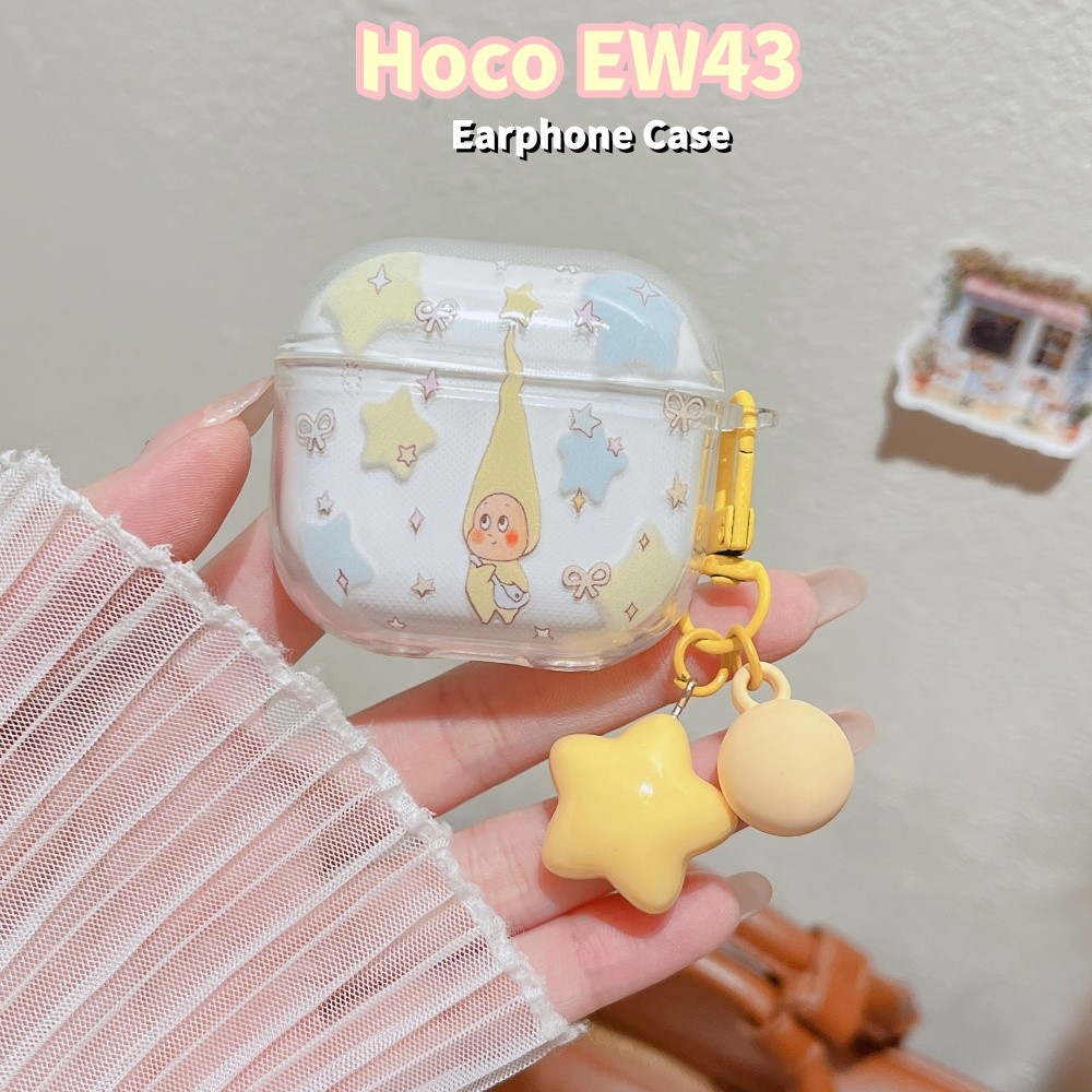 [Còn hàng] Dành cho Ốp lưng Hoco EW43 Vỏ tai nghe silicon mềm Họa tiết ngôi sao DIY