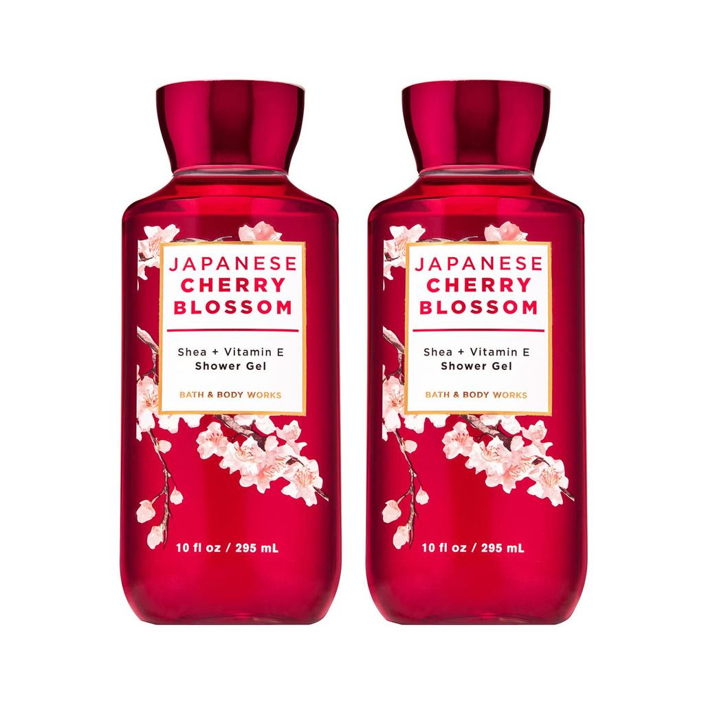 Bộ quà tặng Gel tắm hoa anh đào Nhật Bản Bath and Body Works dành cho nữ 10 Oz 2 gói (Hoa anh đào Nh