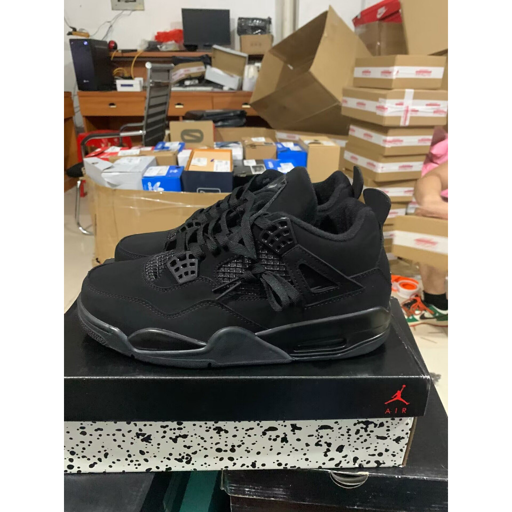 2024New Air Jordan 4 Retro 'Mèo Đen' CU1110 010 Giày Bóng Rổ Sneaker