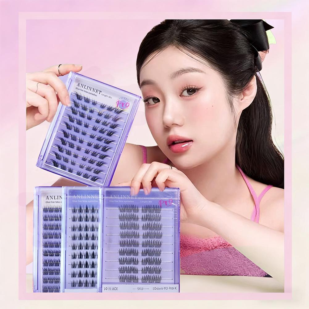 Không Keo Dán Ba Đuôi Cá 10 Hàng 5d Tự Dính Lông Mi Giả 5D Lông Mi Lười Giả H5y1