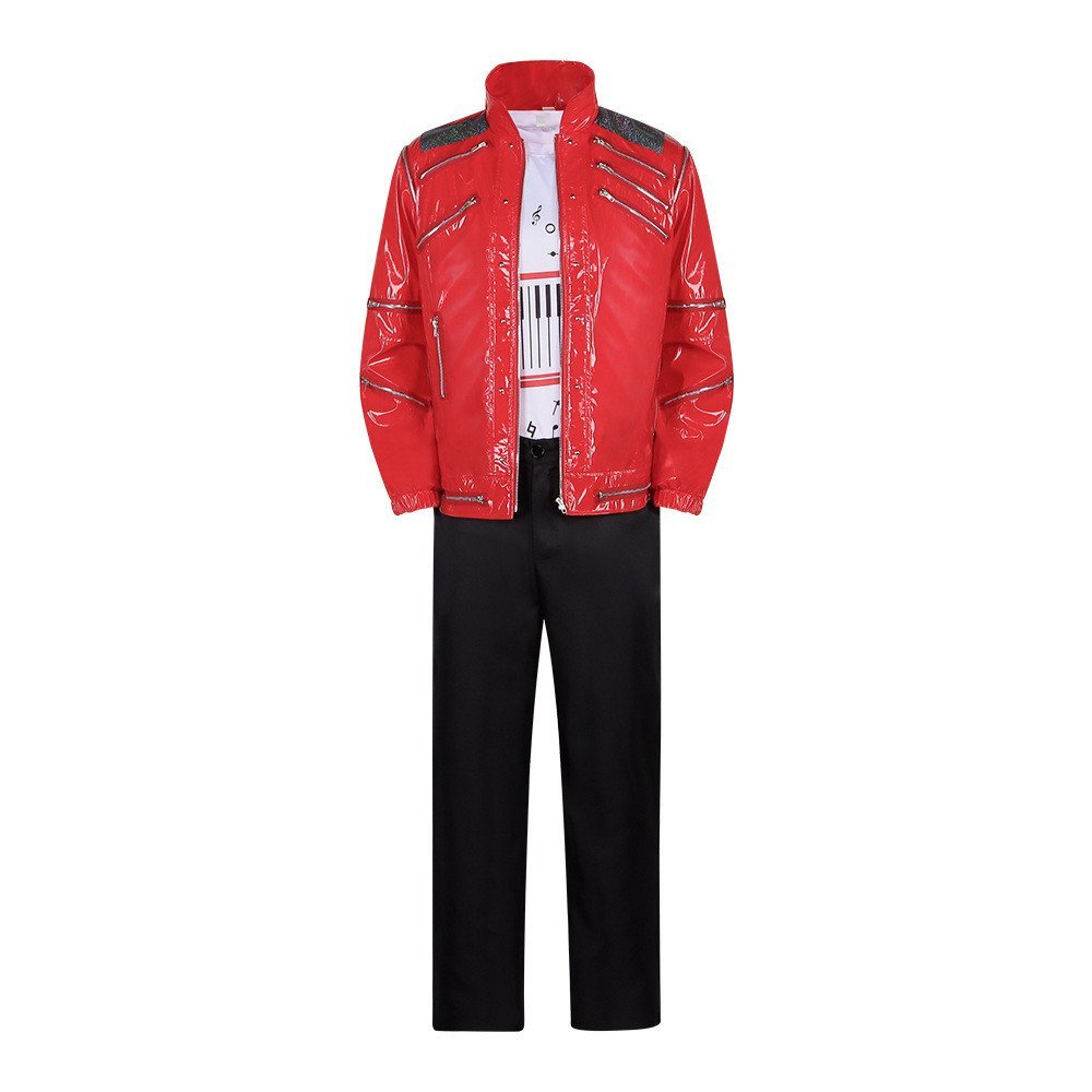 Áo khoác da đỏ cosplay Michael Jackson, trang phục sân khấu