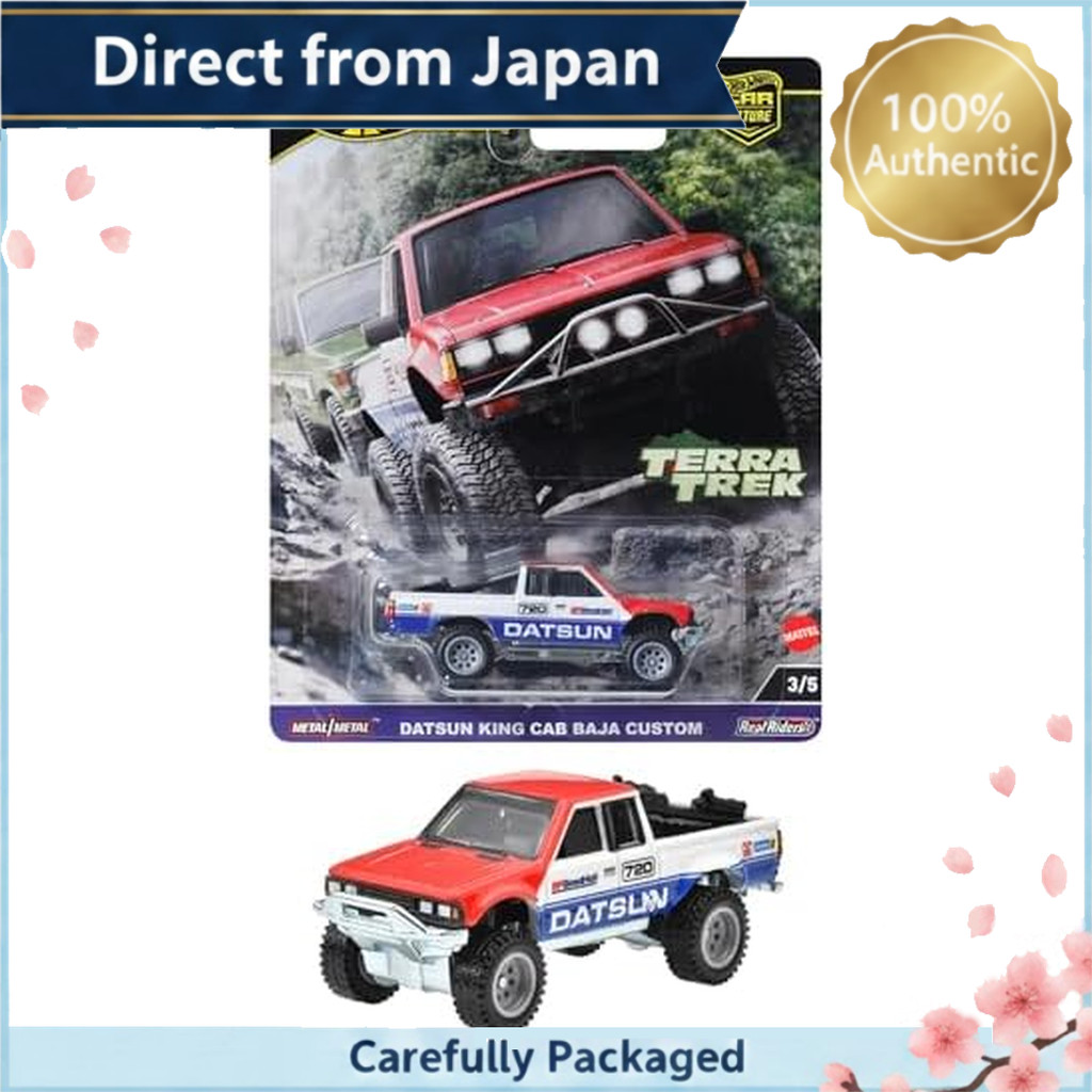 Hot Wheels Car Culture Terratrek Datsun King Cab Baja Custom Vehicle Toy Mini Car 3 Years Old and Up