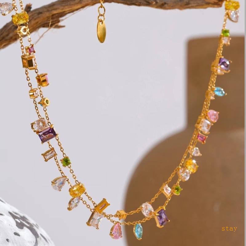 Vòng cổ Bohemian Vòng cổ Vòng cổ Cubic Zirconia đẹp dành cho nữ