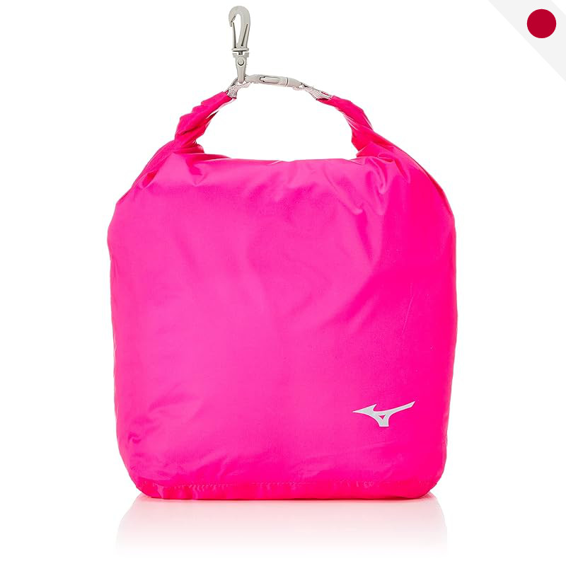 Mizuno Lightweight Water-Resistant Roll Bag S - Unisex Swimming Pool Bag (Black, Pink, Blue)