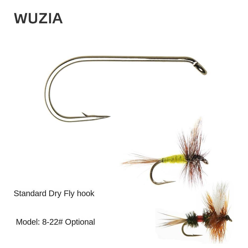 WUZIA Fly Tying Hook, 8 # -22 # Long Shank Long Shank Fly Fish Hook, 2024 Nymph Caddis Wire Fly Fish
