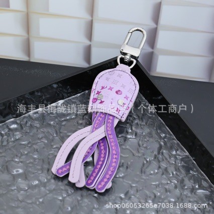 Spot Goods#Lujia keychain with strawberry letter and octopus pendant, foreign trade supply, bag pend