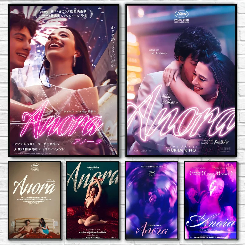 1 Bộ Phim Cổ Điển ANORA Poster Poster Giấy In Nhà Phòng Khách Phòng Ngủ Lối Vào Thanh Cafe Nghệ Thuậ