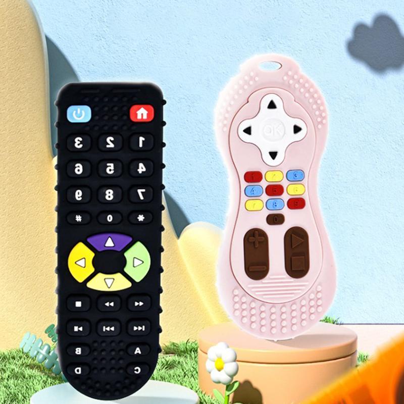 Silicone bé Teether TV điều khiển từ xa hình dạng Teether Pain Relief mọc răng đồ chơi trẻ em cảm gi
