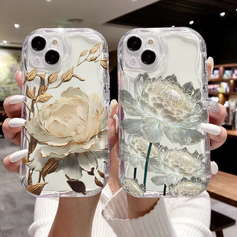 Ốp Điện Thoại Hoa Sen Retro Cho Realme C67 C71 C53 C55 C75 C65 C63 C61 C33 C31 C35 C30 C21 C21Y C25Y