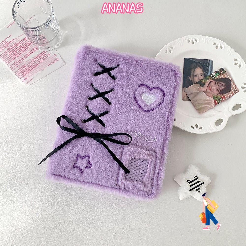 ANANAS Photocard Holder, Album ảnh sang trọng phong cách múa ba lê, Ribbon Bow A5 Girls Star Photo C