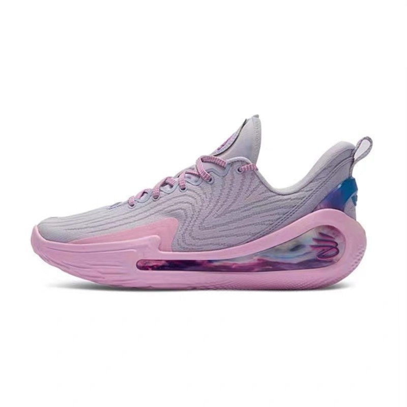 New Curry12China Tour Pi Purple Basketball Shoes Curry12Pangu Galaxy Giày thể thao cổ thấp